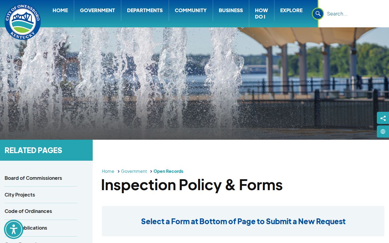 Owensboro residents directory city open records request page