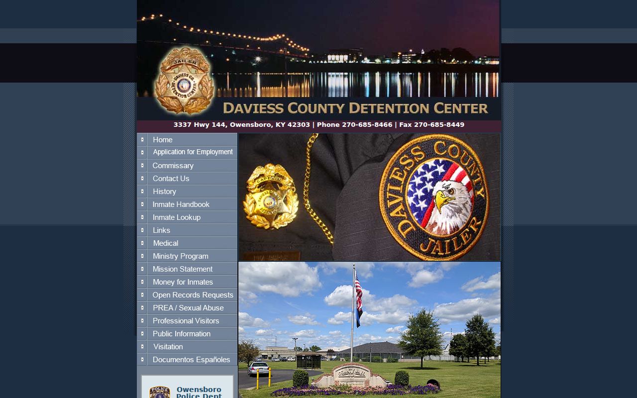 Owensboro residents directory Daviess County detention center